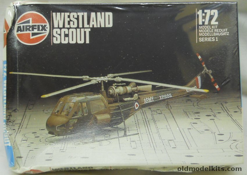 Airfix 1/72 Westland Scout - UK Army or Royal Jordanian Air Force, 9 61042 plastic model kit